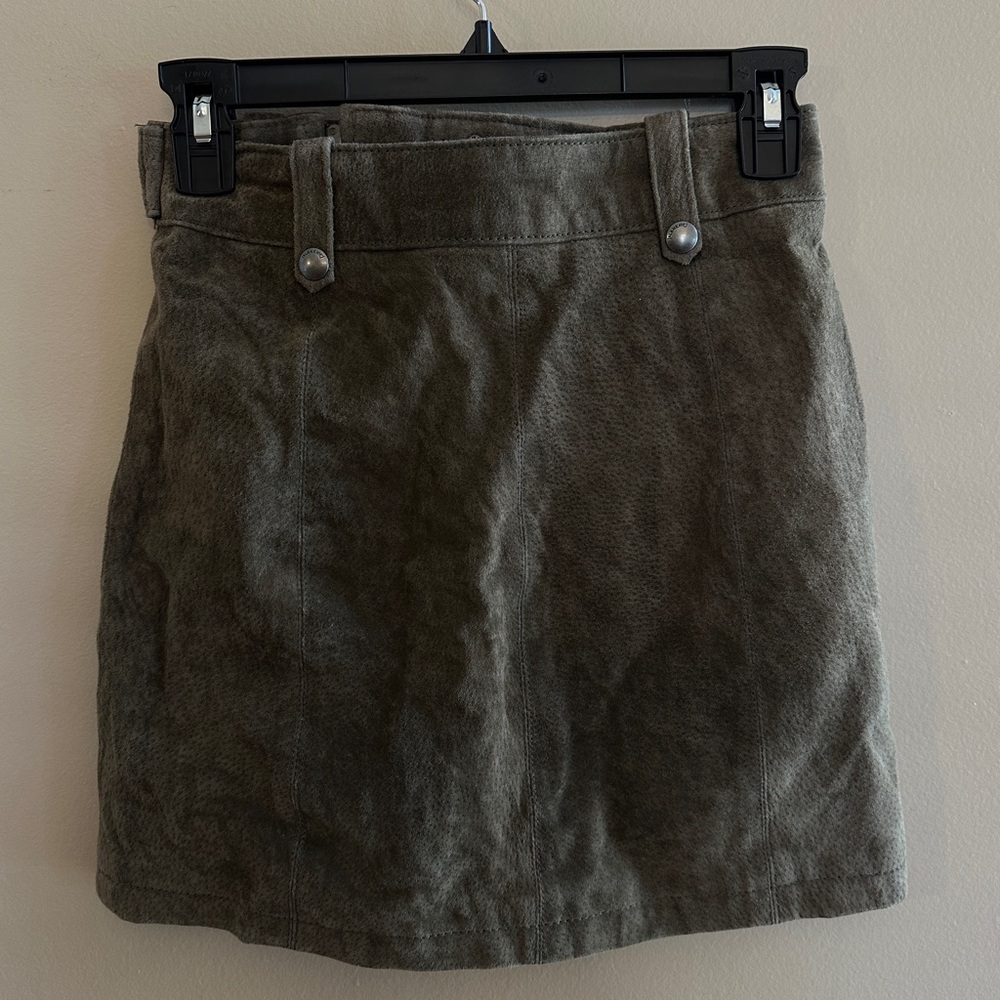 WOMEN'S 100% LEATHER ZIPPER SKIRT - Picture 6 of 11